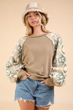 Load image into Gallery viewer, VERY J Printed Long Sleeve Round Neck Knit Top