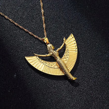 Load image into Gallery viewer, Copper Goddess Pendant Necklace - Elegant Ancient Egyptian Occult Deity Jewelry with No Mosaic Material and No Plating - Unique Cudi Man On The Moon