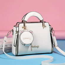 Load image into Gallery viewer, Lightweight Chic PU Leather Crossbody Satchel: Removable Strap, Secure Zipper Closure, Embroidery Detail for Everyday Elegance