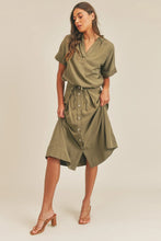 Load image into Gallery viewer, MABLE Short Sleeve Top and Button Down Midi Skirt Set