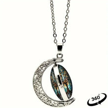 Load image into Gallery viewer, 1pc Exquisite Tree of Life Necklace - Rotatable Design with Durable Glass Alloy Pendant and Luminous Finish