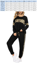 Load image into Gallery viewer, Leopard Sweatsuits Women 2 Piece Sets Crew neck Long Sleeve Tops Pants, Tracksuit with Pockets