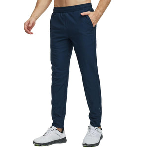 M MAELREG Mens Casual Pants with Zipper Pockets Water-Repellent Micro Fleece Lightweight Activewear Golf Pants for Men