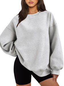 Oversized Sweatshirt for Women Fleece Crewneck Long Sleeve Loose Casual Pullover Top Fall Winter Trendy