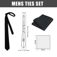 Load image into Gallery viewer, Men&#39;s Bow Tie Sets, Mens Ties Set/Bowties Set with Pocket Square and Cufflinks for Wedding Party Business