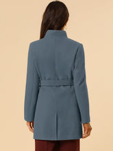 Load image into Gallery viewer, Women&#39;s Classic Stand Collar Long Sleeve Winter Belted Long Coat