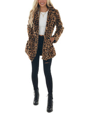 Load image into Gallery viewer, Omoone Women&#39;s Faux Fur Jackets Autumn Winter Leopard Coats Loose Fur Coat with Pockets