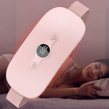 Load image into Gallery viewer, Portable Electric Heating Pad, Abdominal Massager Menstrual Heating Pad Fast Heating Belly Wrap Belt with 4 Heat Levels and 4 Vibration Modes for Women and Girl(Pink)