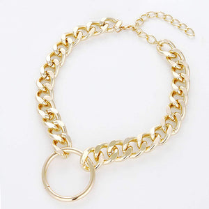 Punk Chain Chunky Necklaces for women Multilayer Collar Necklace Gold in 9 Different Styles