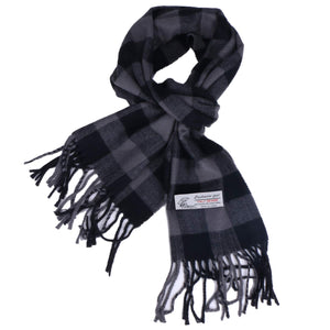 Herringbone Houndstooth Checked Pattern Cashmere Feel Classic Soft Luxurious Unisex Winter Scarf