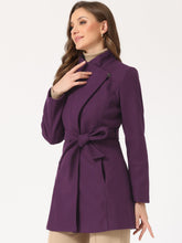 Load image into Gallery viewer, Women&#39;s Classic Stand Collar Long Sleeve Winter Belted Long Coat