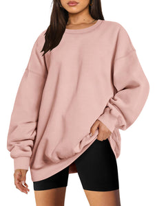 Oversized Sweatshirt for Women Fleece Crewneck Long Sleeve Loose Casual Pullover Top Fall Winter Trendy