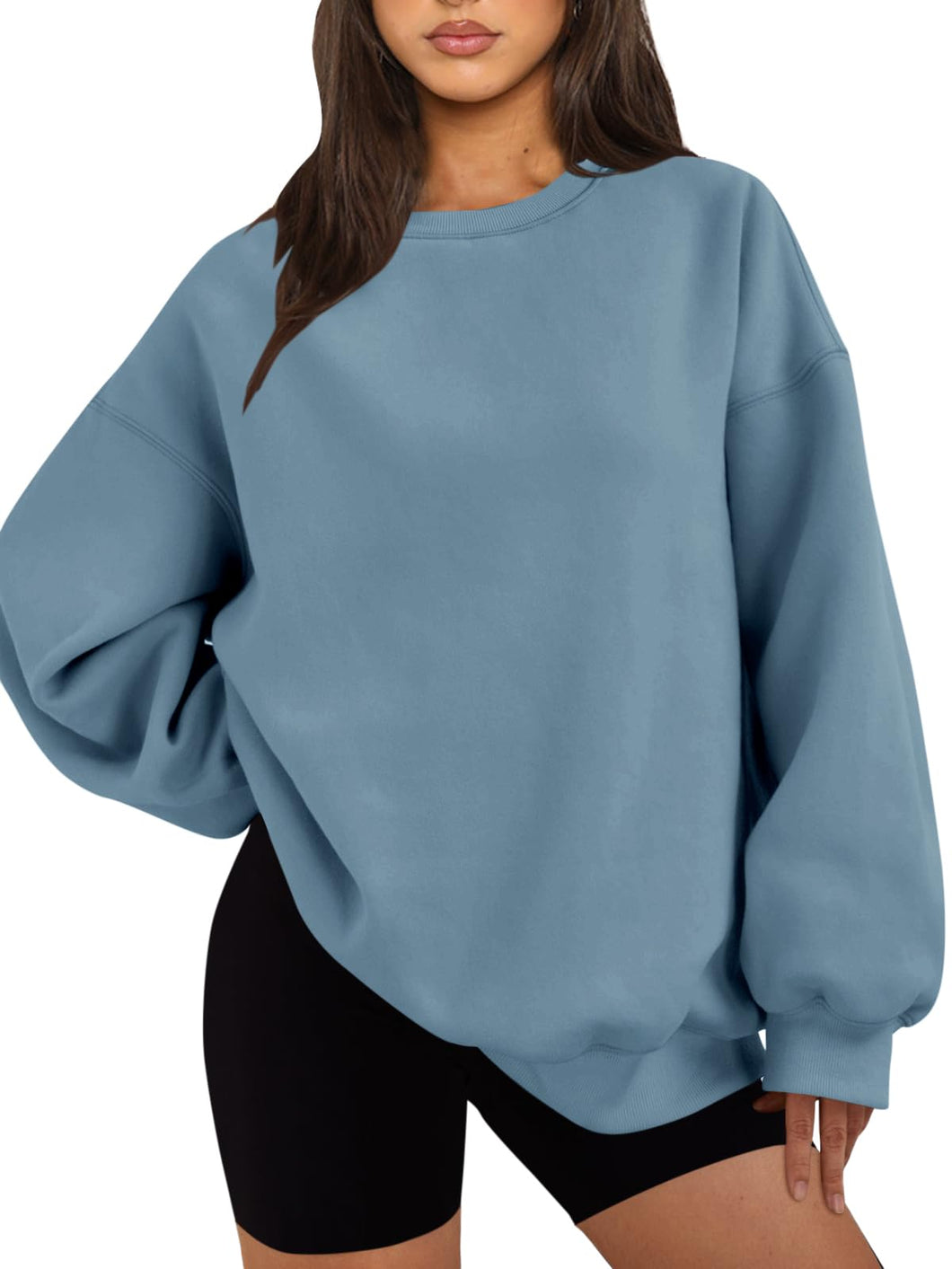 Oversized Sweatshirt for Women Fleece Crewneck Long Sleeve Loose Casual Pullover Top Fall Winter Trendy