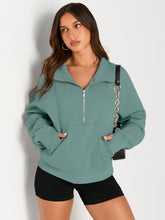 Load image into Gallery viewer, AUTOMET Womens Sweatshirts Half Zip Cropped Pullover Fleece Quarter Zipper Hoodies Fall outfits Clothes Thumb Hole