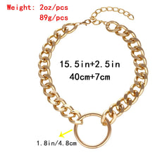 Load image into Gallery viewer, Punk Chain Chunky Necklaces for women Multilayer Collar Necklace Gold in 9 Different Styles