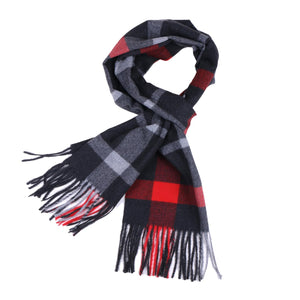 Herringbone Houndstooth Checked Pattern Cashmere Feel Classic Soft Luxurious Unisex Winter Scarf