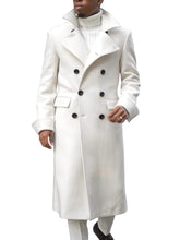 Load image into Gallery viewer, Ebifin Men&#39;s Notch Lapel Double Breasted Long Trench Coat Casual Cotton Blend Peacoat