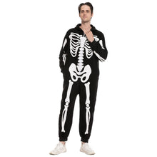 Load image into Gallery viewer, Spooktacular Creations Unisex Skeleton Family Matching Pajama Jumpsuit for Men Halloween Dress Up Party Themed Party Cosplay