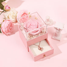 Load image into Gallery viewer, Valentines Day, Birthday Gifts Preserved Real Rose with Necklace Eternal Roses Forever Flowers Gifts