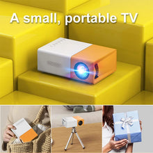 Load image into Gallery viewer, Portable Movie Projector, 1920x1080 Resolution, Smart Home Projector, Smart Video Projector for Home Game/Outdoor/Party,Compatible with HDMI,USB,TF Card,AV and Remote Control(Yellow)