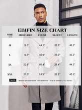 Load image into Gallery viewer, Ebifin Men&#39;s Notch Lapel Double Breasted Long Trench Coat Casual Cotton Blend Peacoat