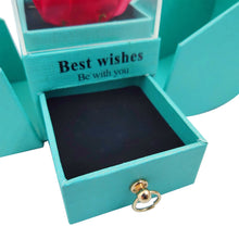 Load image into Gallery viewer, Preserved Real Rose with I Love You Necklace 100 Languages Rose Box for Valentine&#39;s Day