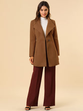 Load image into Gallery viewer, Women&#39;s Classic Stand Collar Long Sleeve Winter Belted Long Coat