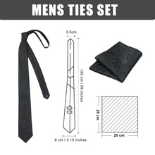 Load image into Gallery viewer, Men&#39;s Bow Tie Sets, Mens Ties Set/Bowties Set with Pocket Square and Cufflinks for Wedding Party Business