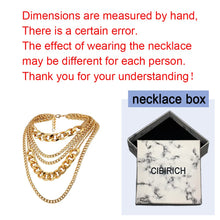 Load image into Gallery viewer, Punk Chain Chunky Necklaces for women Multilayer Collar Necklace Gold in 9 Different Styles