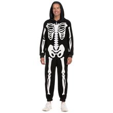 Load image into Gallery viewer, Spooktacular Creations Unisex Skeleton Family Matching Pajama Jumpsuit for Men Halloween Dress Up Party Themed Party Cosplay