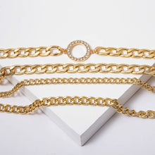 Load image into Gallery viewer, Punk Chain Chunky Necklaces for women Multilayer Collar Necklace Gold in 9 Different Styles