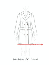 Load image into Gallery viewer, Women&#39;s Classic Stand Collar Long Sleeve Winter Belted Long Coat