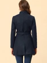 Load image into Gallery viewer, Women&#39;s Classic Stand Collar Long Sleeve Winter Belted Long Coat