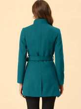 Load image into Gallery viewer, Women&#39;s Classic Stand Collar Long Sleeve Winter Belted Long Coat