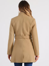 Load image into Gallery viewer, Women&#39;s Classic Stand Collar Long Sleeve Winter Belted Long Coat