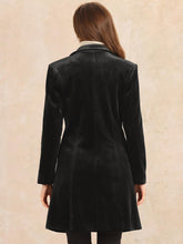 Load image into Gallery viewer, Velvet Coat for Women&#39;s Lapel Double-Breasted Long Outerwear Winter Coats