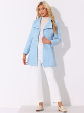 Load image into Gallery viewer, Women&#39;s Classic Stand Collar Long Sleeve Winter Belted Long Coat