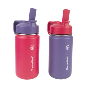 ThermoFlask 14/16/24/40 oz Double Wall Vacuum Insulated Stainless Steel 2-Pack of Water Bottles