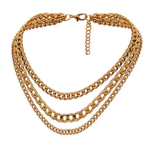 Load image into Gallery viewer, Punk Chain Chunky Necklaces for women Multilayer Collar Necklace Gold in 9 Different Styles