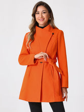 Load image into Gallery viewer, Women&#39;s Classic Stand Collar Long Sleeve Winter Belted Long Coat