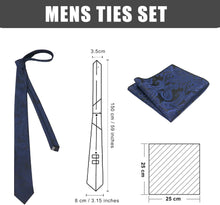 Load image into Gallery viewer, Men&#39;s Bow Tie Sets, Mens Ties Set/Bowties Set with Pocket Square and Cufflinks for Wedding Party Business