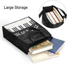 Load image into Gallery viewer, BestSounds Piano Keys Music Waterproof Oxford Cloth Handbag Tote Shopping Book Bag Gift for Kids &amp; Students(Black) 2