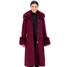 Load image into Gallery viewer, Vince Camuto Winter Coats, Women Single-Breasted Fur Collar Cuffed Womens Jacket