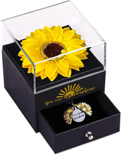 Load image into Gallery viewer, Artificial Sunflower Gifts, You are My Sunshine Necklace with Gift Box