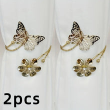 Load image into Gallery viewer, Elegant Flower Butterfly Design Curtain Strap - Minimalist Hollow Out Curtain Buckle with Easy Installation