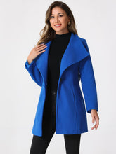 Load image into Gallery viewer, Women&#39;s Classic Stand Collar Long Sleeve Winter Belted Long Coat