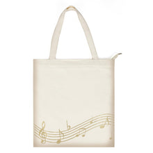 Load image into Gallery viewer, Music Notes Tote Bag,Canvas Music Handbag,Music Bag for Class,Reusable Shopping Bags,Music Gifts for Women