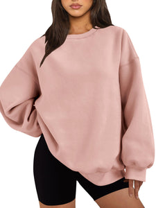 Oversized Sweatshirt for Women Fleece Crewneck Long Sleeve Loose Casual Pullover Top Fall Winter Trendy