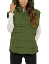 Load image into Gallery viewer, Flygo Women Quilted Pullover Puffer Vest Jacket Oversized Lightweight Sleeveless Down Vests Outerwear