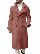 Load image into Gallery viewer, Ebifin Men&#39;s Notch Lapel Double Breasted Long Trench Coat Casual Cotton Blend Peacoat